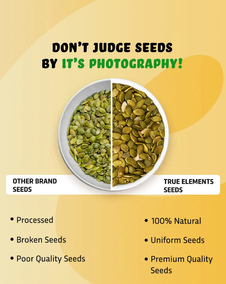 True elements pumpkin seeds are 100% natural and are of premium quality