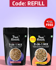 Free 9-in-1 Snack Mix 250g with 7 in 1 Super seeds Mix 500g