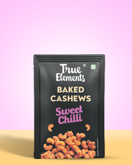 True Elements Baked Cashews Sweet Chilli 14gm Dry Fruits.
