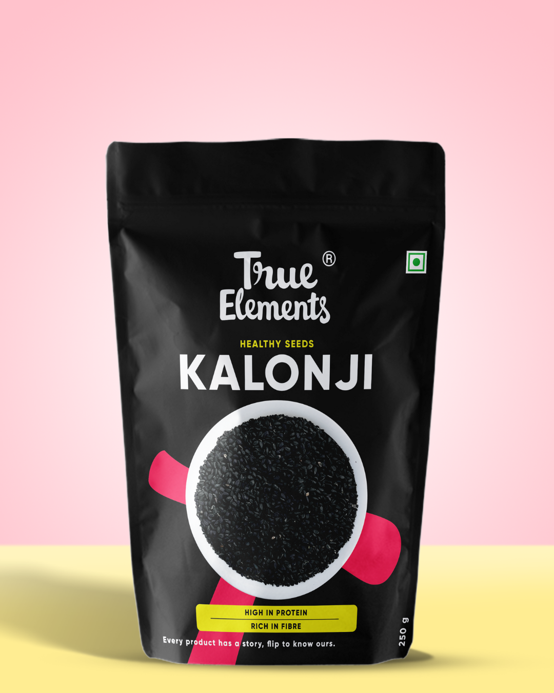 True elements raw kalonji seeds 250g Pouch (Premium Whole Seeds)