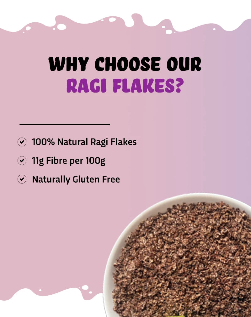 True Elements Ragi Flakes is naturally gluten free and it is 100% natural ragi flakes