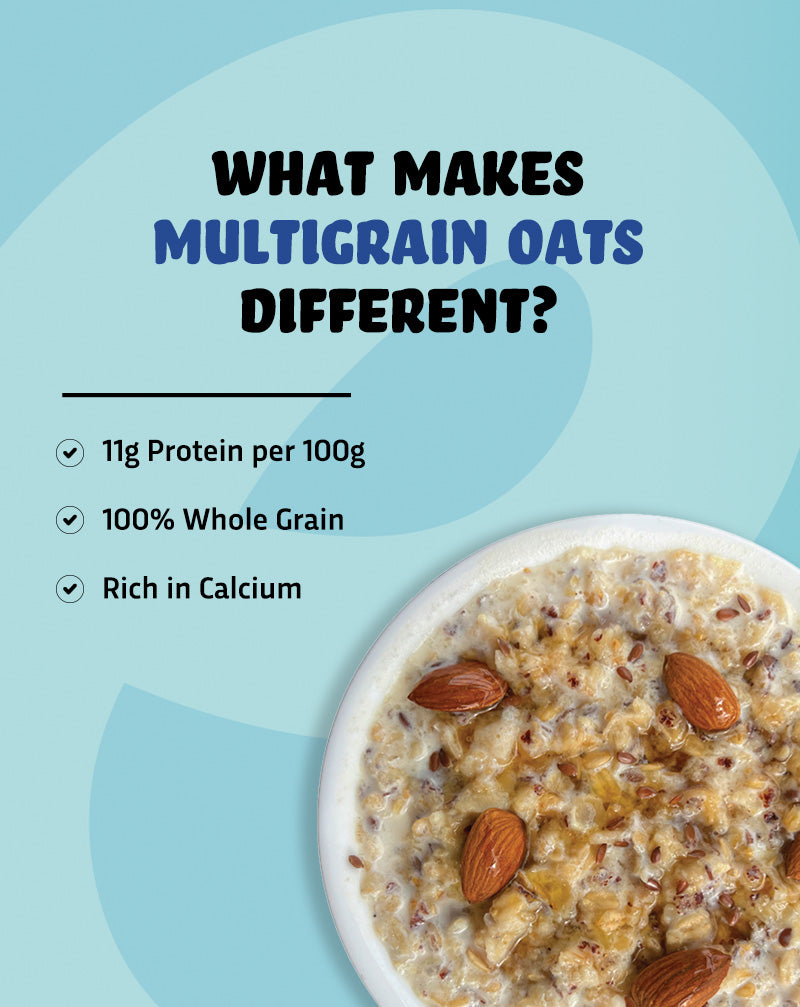 True elements oats consist of 11g protein, 100% Whole grain and is also Rich in calcium.
