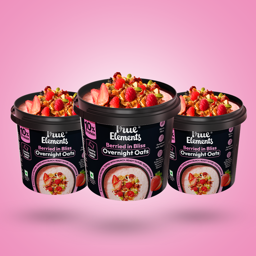 True Elements Overnight Oats Berried in Bliss Pack of 3