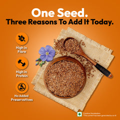 Raw Flax Seeds - 500gm