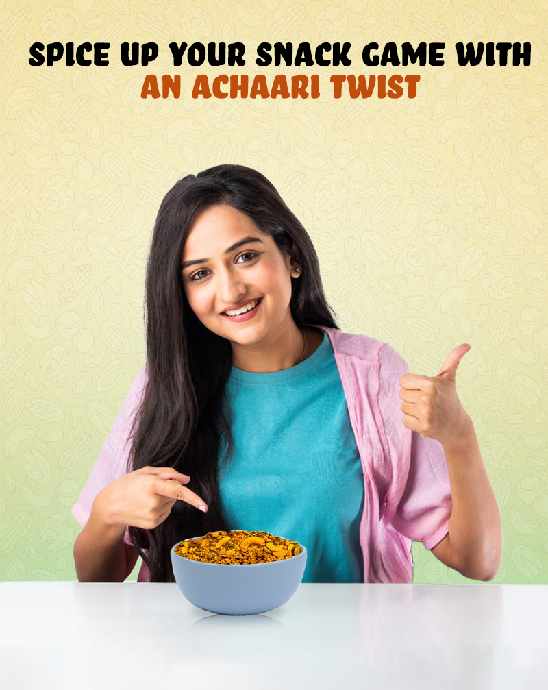 Achaari Mix - Flavorful Mix of Seeds & Nuts (Contains 19.8g Protein)