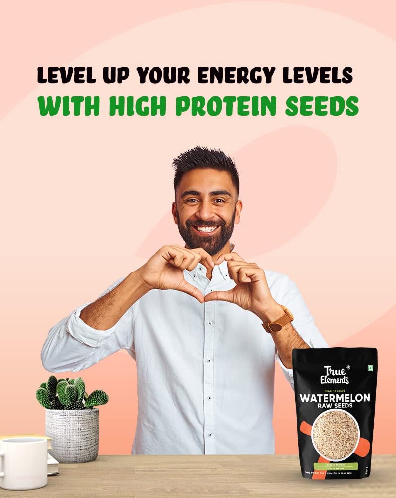 Complete your protein intake with raw true elements seeds.
