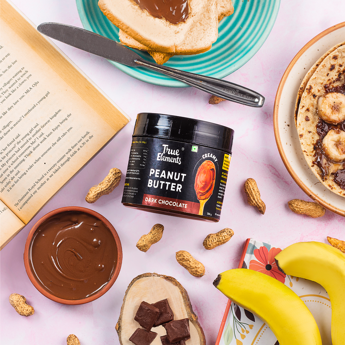Peanut Butter Dark Chocolate Spread 350gm (Contains Protein) 350g