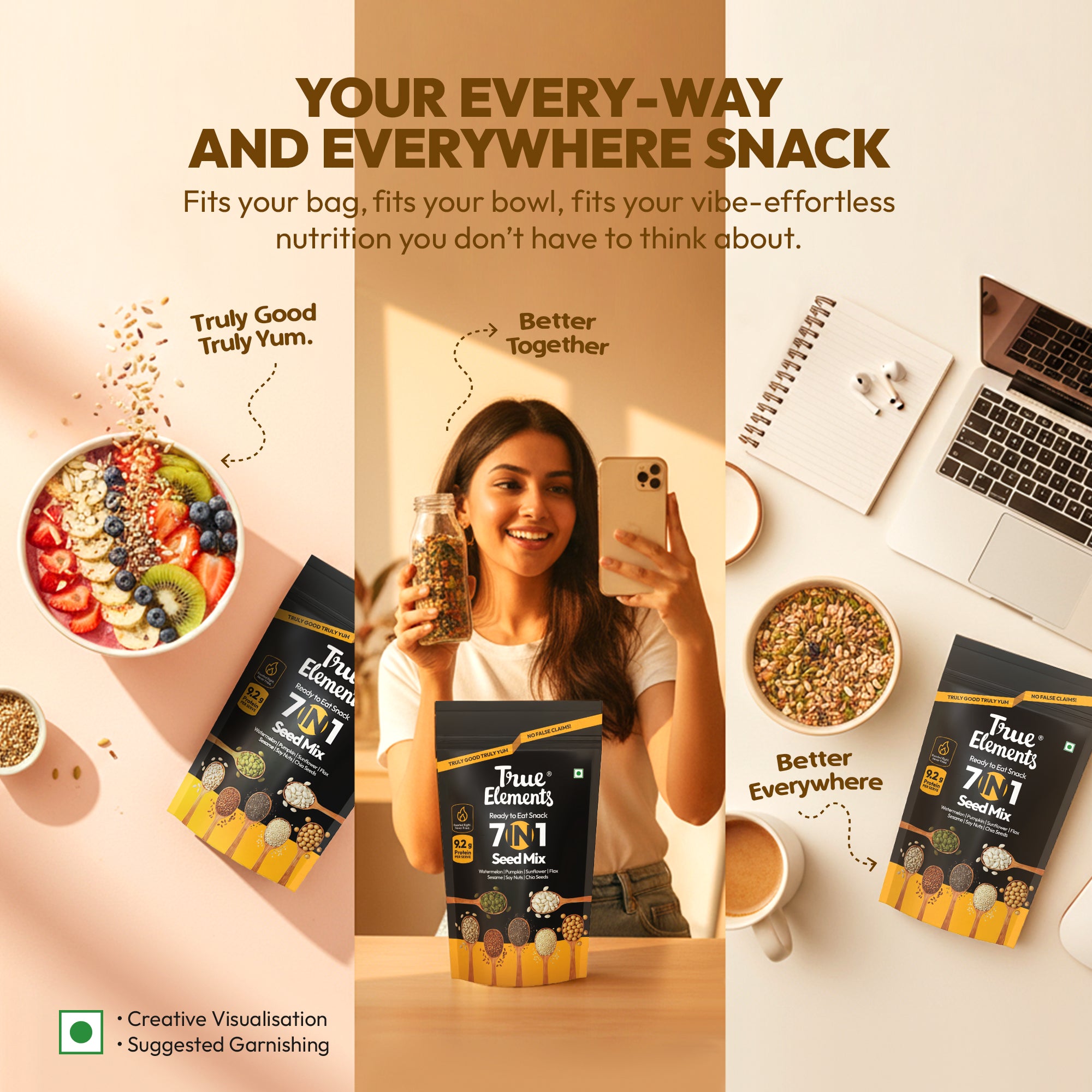 Buy 7 in 1 Seeds Mix - Protein packed seeds | True Elements