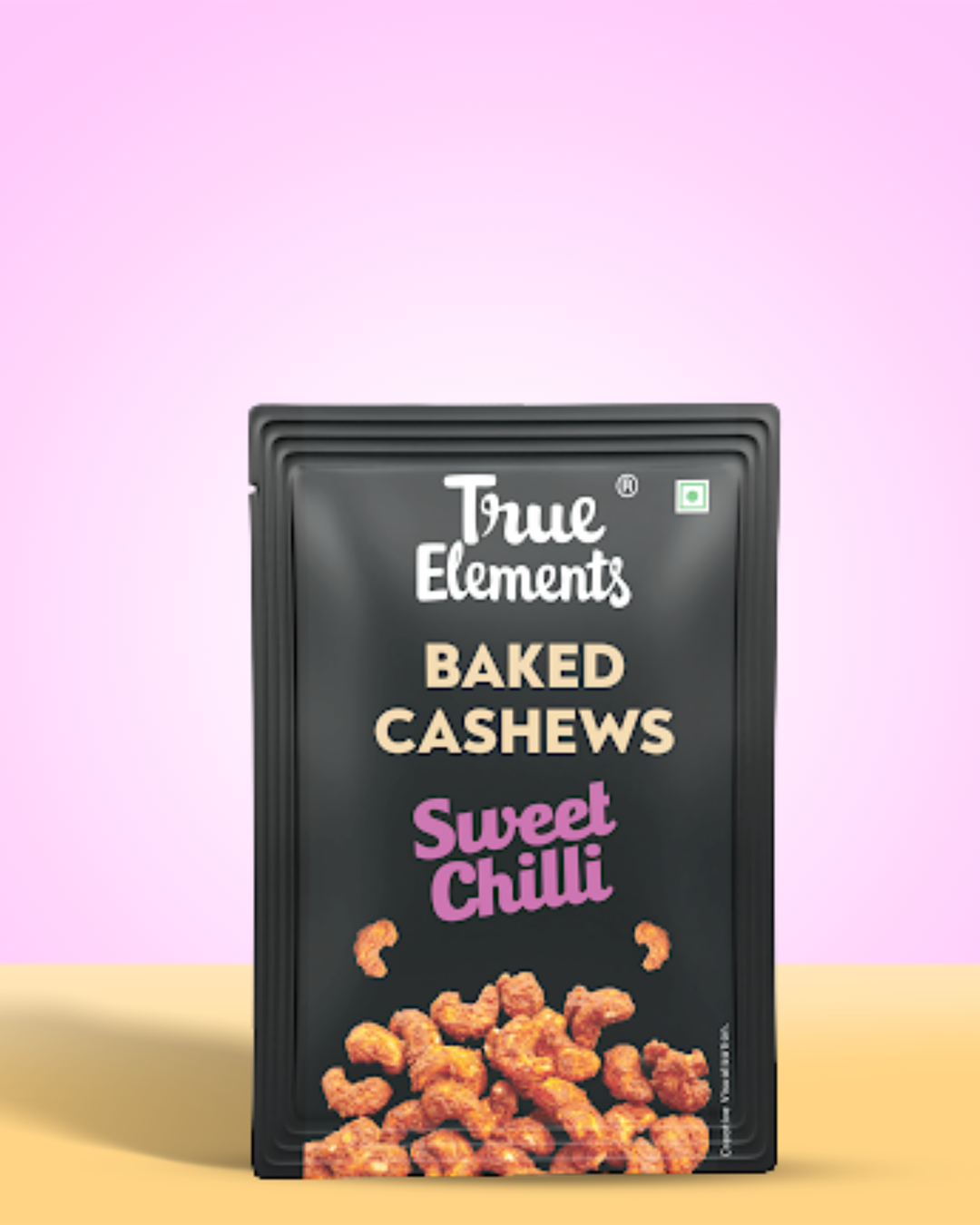 True Elements Baked Cashews Sweet Chilli 14gm Dry Fruits.