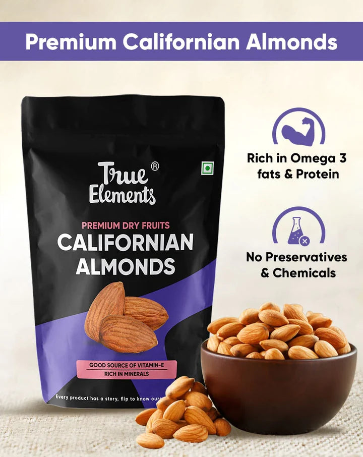 True Elements Premium Californian Almonds Dryfruits
