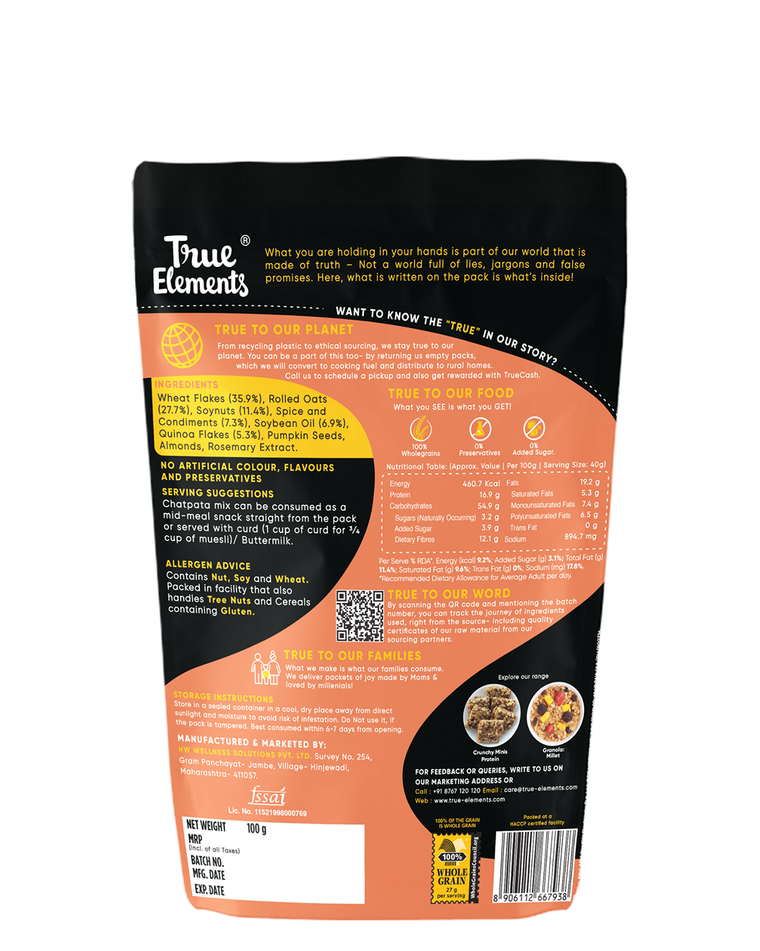 True-Elements-Chatpata-Mix-Nutritional-Information