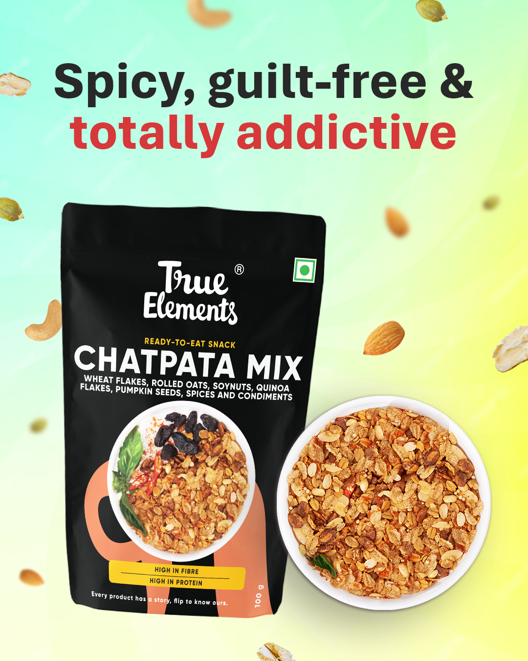 Chatpata Mix 100gm (Contains 16.9g Protein)