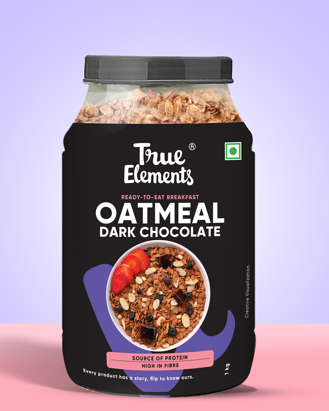 True elements 1KG Dark chocolate Oatmeal