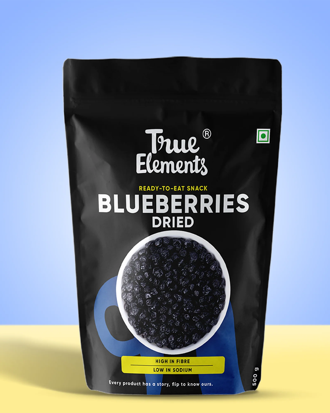 True Elements Dried Blueberries 500gm ready to eat snack