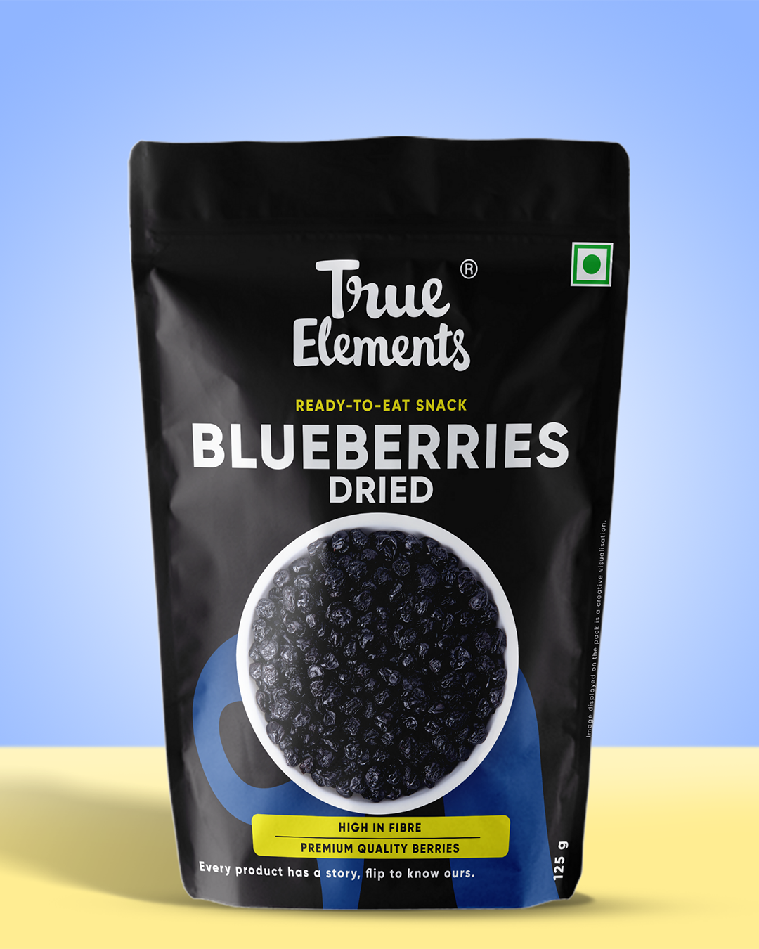 True Elements Dried Blueberries 125gm ready to eat snack