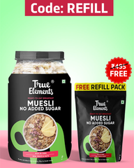 FREE 700g Refill Pack with No Added Sugar Muesli 1kg