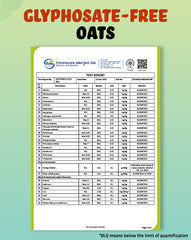 Glyphosate free oats.