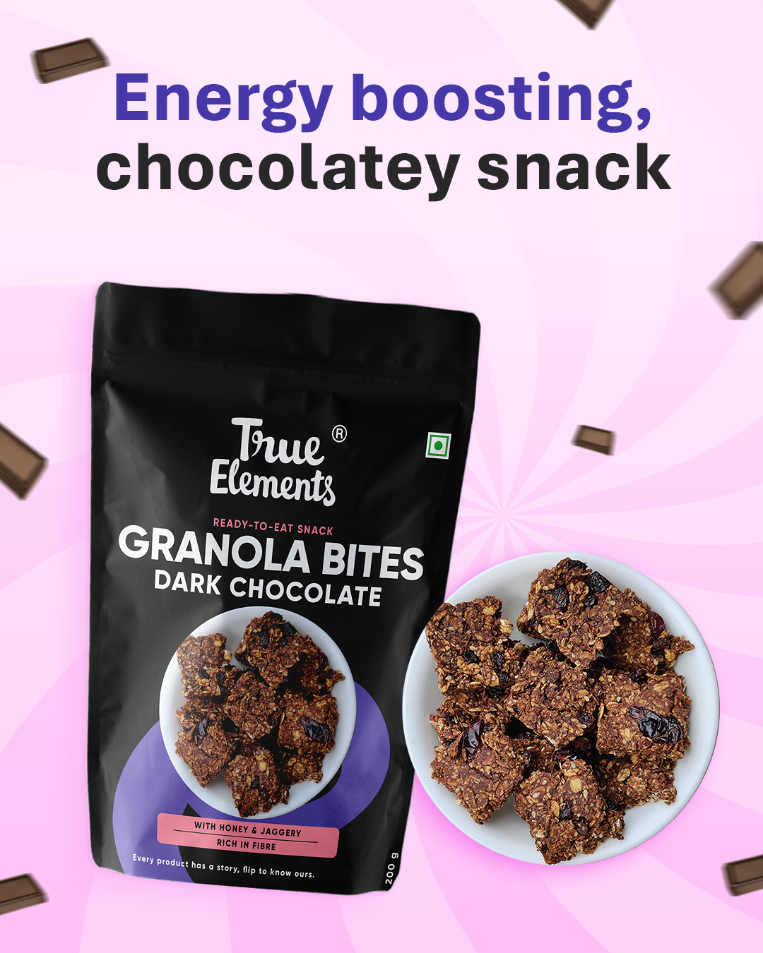 Dark Chocolate Granola Bites 200g