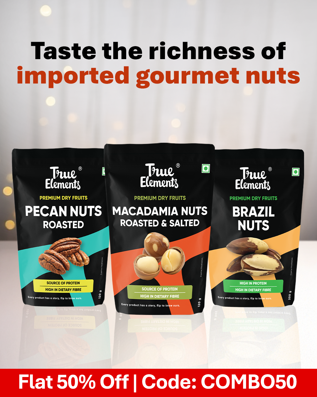 True Elements Imported Gourmet Nuts - 440gm