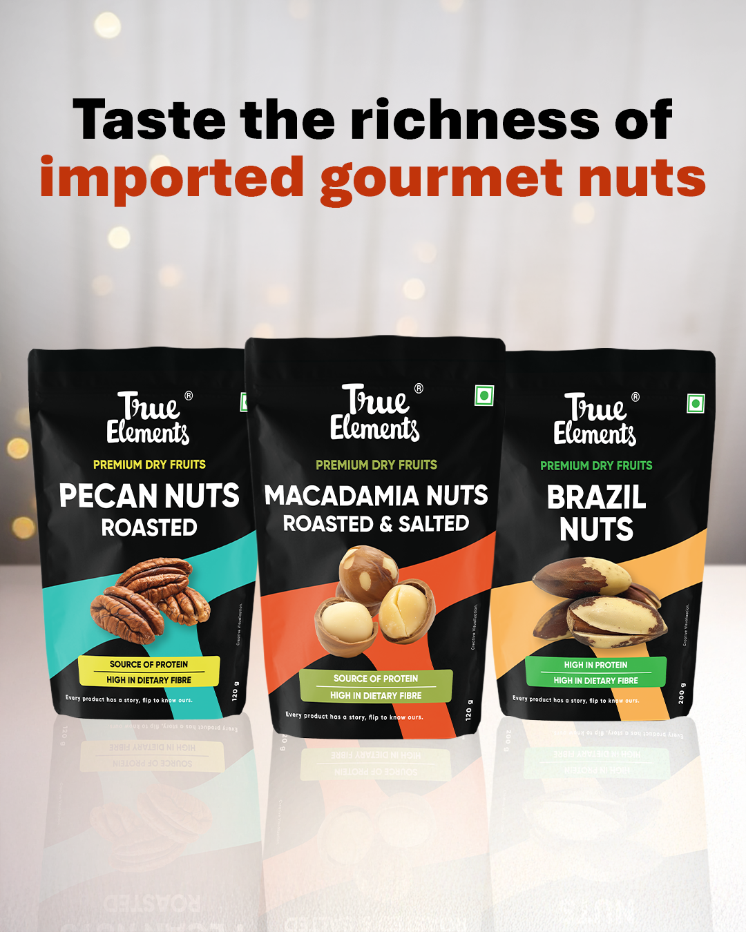 True Elements Imported Gourmet Nuts - 440gm