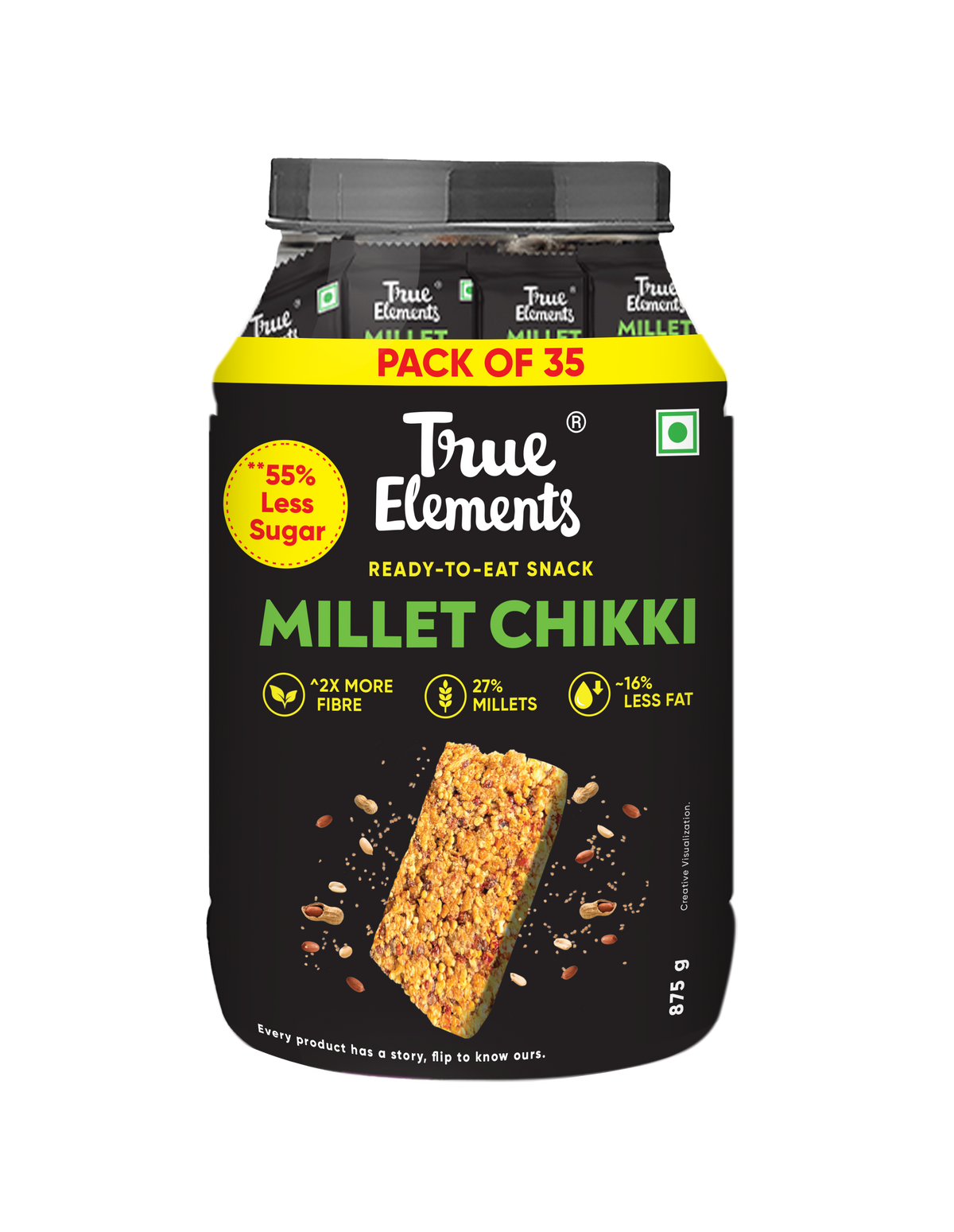 True Elements Millet Chikki (Pack of 35 x 20gm) (700gm)