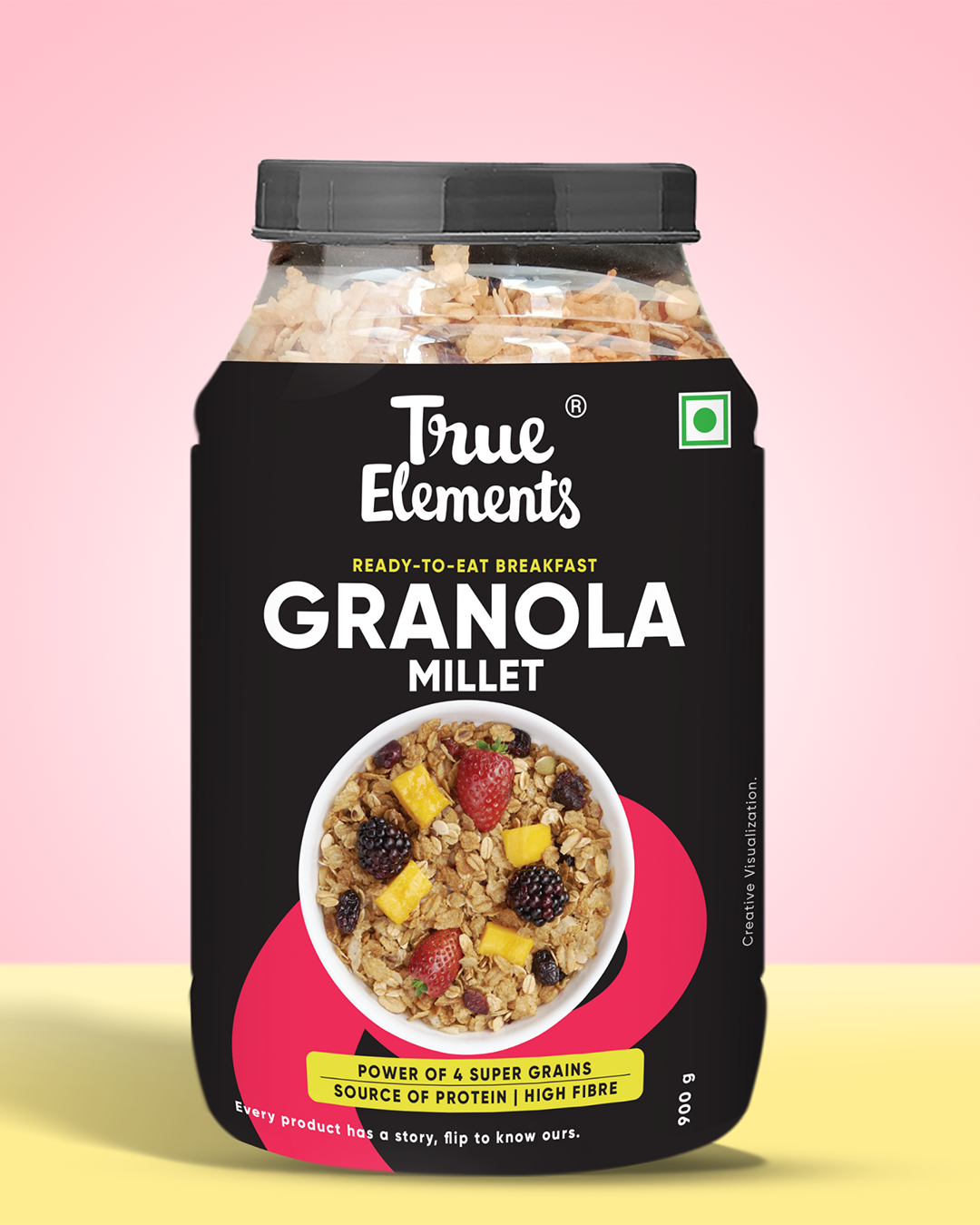 True Elements Millet granola 900gm power of 4 grains