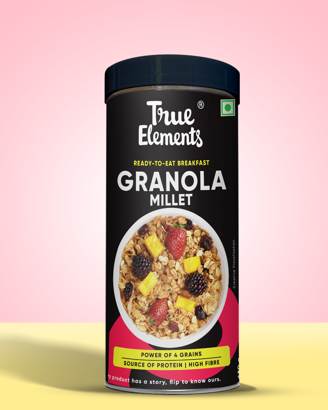 True Elements Millet granola 450gm power of 4 grains