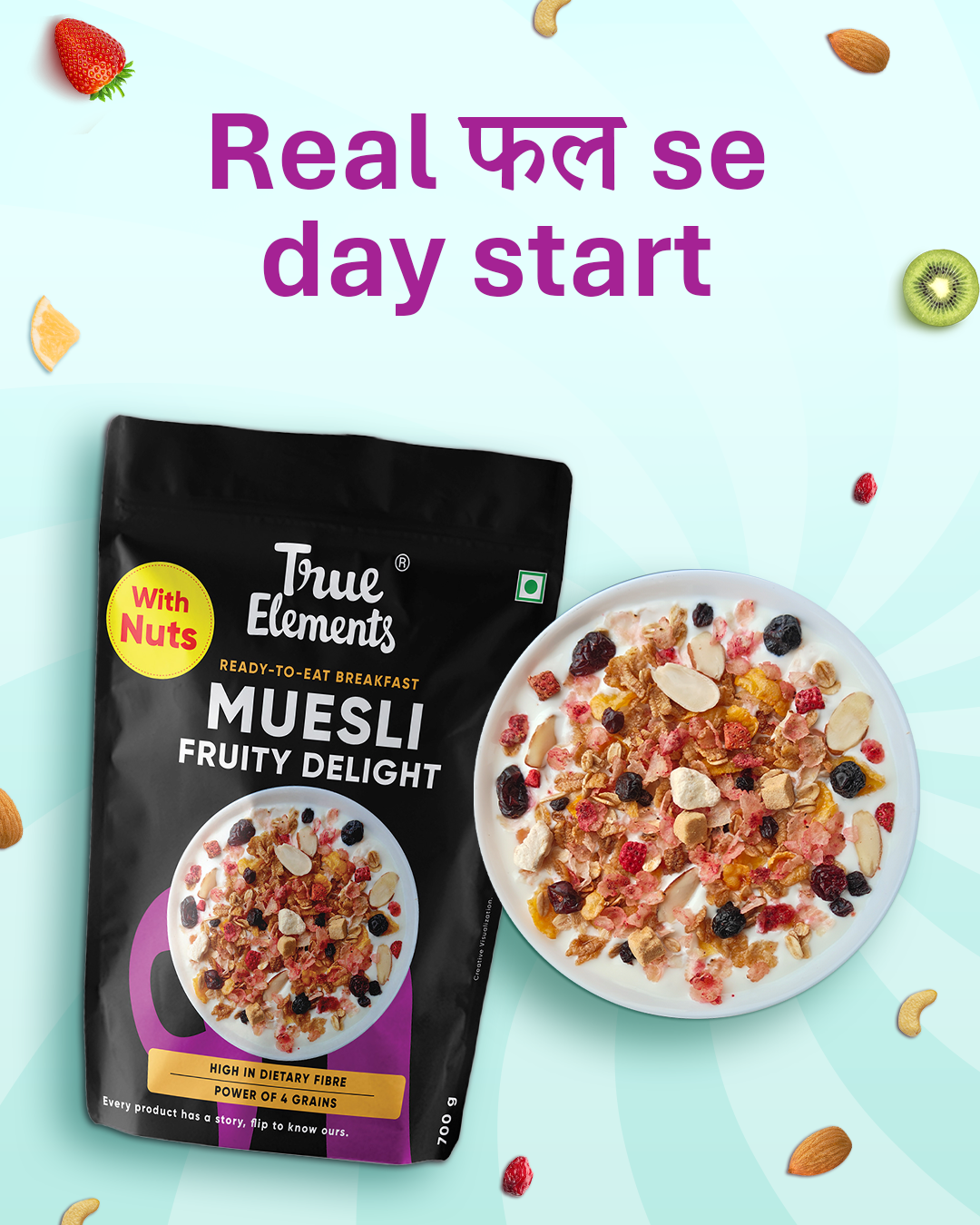 Muesli Fruity Delight - Nutrient Rich Muesli | True Elements