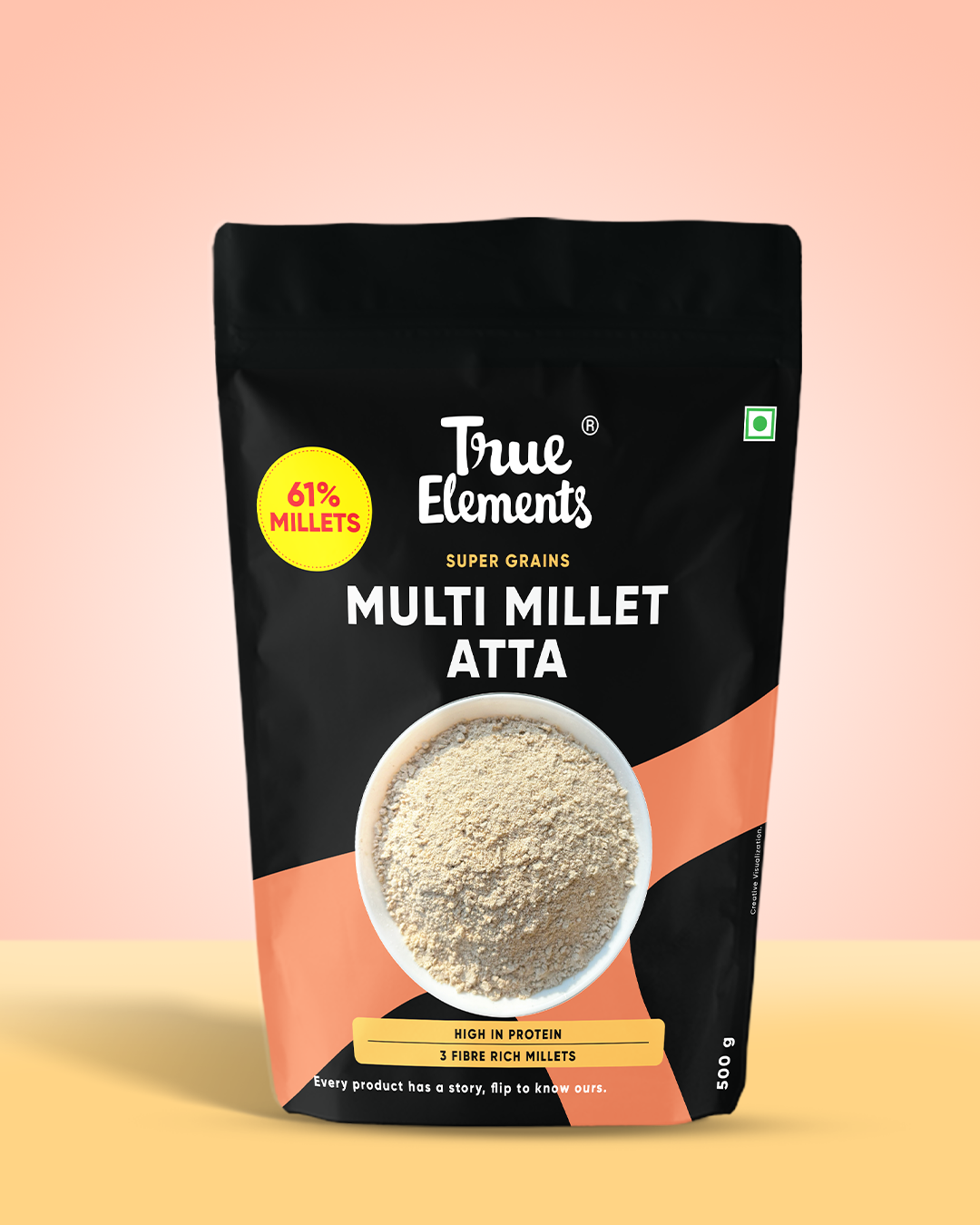 True Elements Multi Millet Atta 500g Pouch