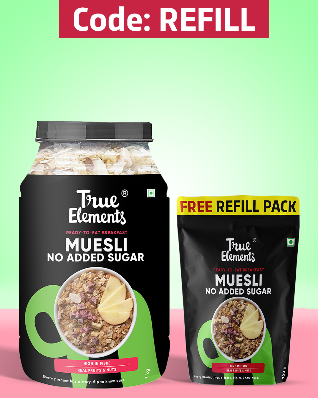 True-Elements-No-Added-Sugar-Muesli-Refill-Pack