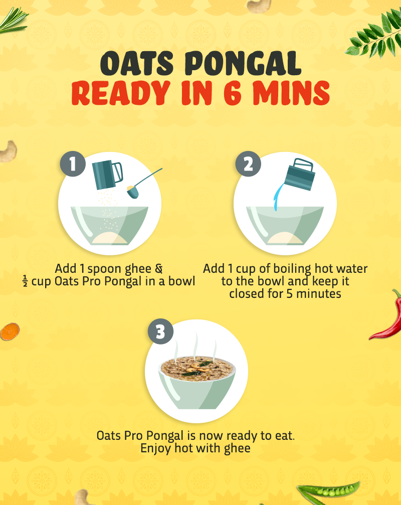 How to make Oats Pro Pongal in 6mins