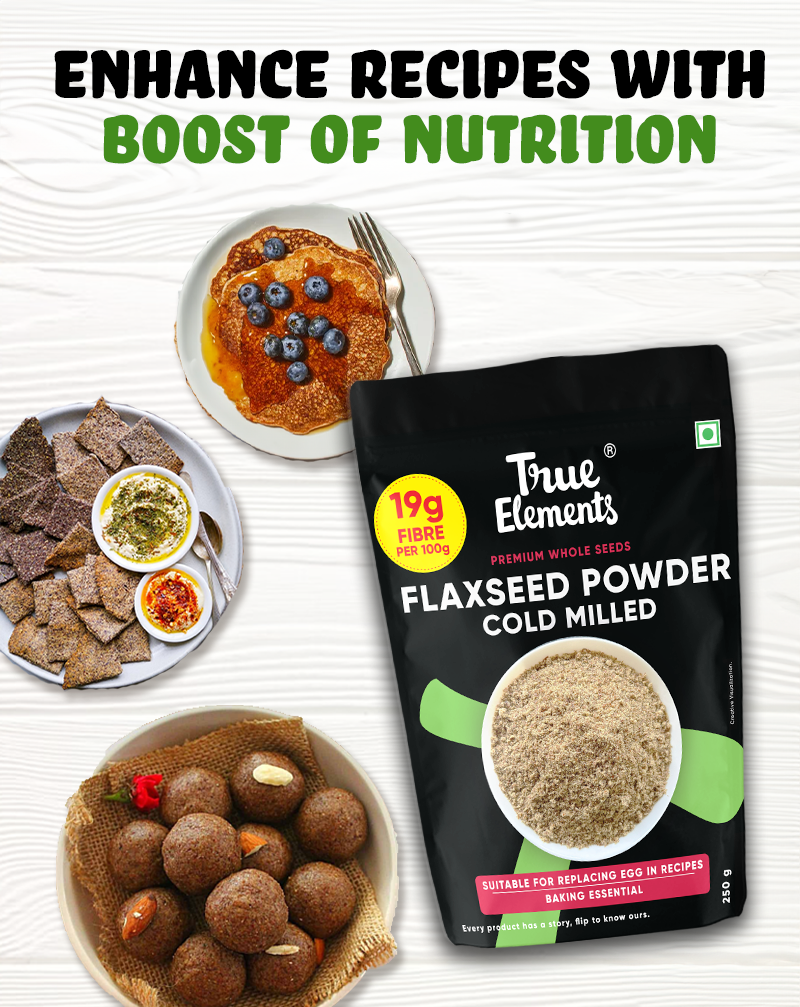 True Elements Flax seed powder cold milled nutrition boost