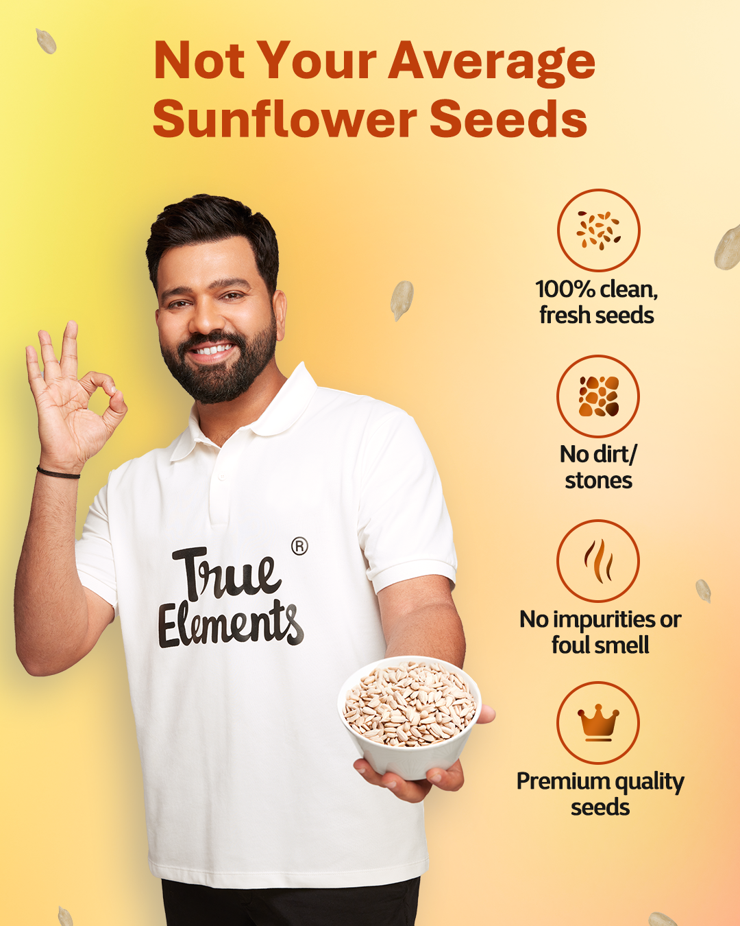 Raw Sunflower Seeds 500g - Good for Skin Health (Contains 25g Protein) - 500g