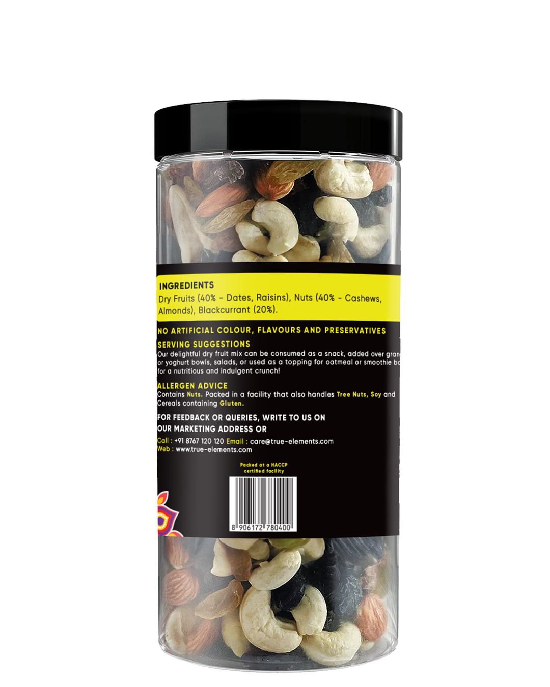 True Elements Panch Ratna Trail Mix Dry Fruits Ingredients