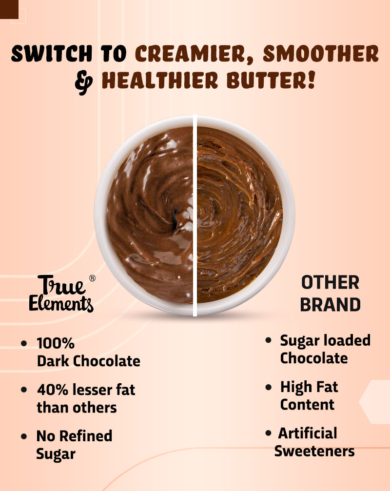 True Elements Peanut Butter Dark Chocolate have 100% dark chocolate and there is no refined sugar