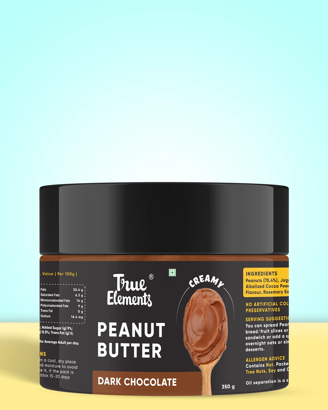 True Elements Peanut Butter Dark Chocolate 350gm