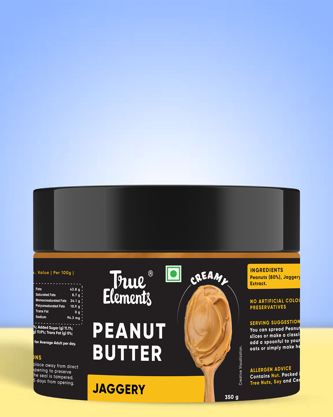 True Elements Creamy Peanut Butter Jaggery 350gm