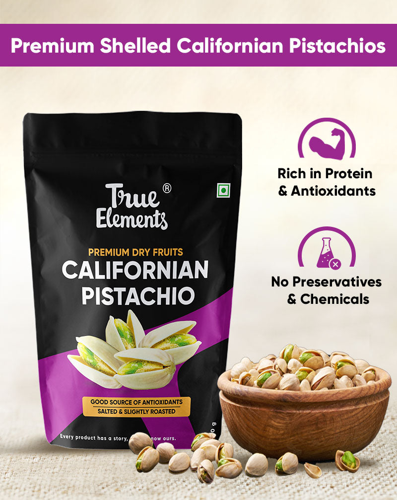 True Elements Californian Pistachio Premium Dry fruits benefits