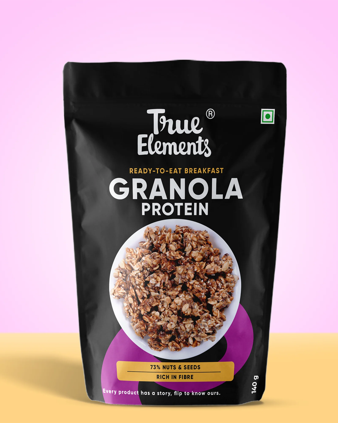 True Elements Protein Granola 140gm ready to eat breakfast