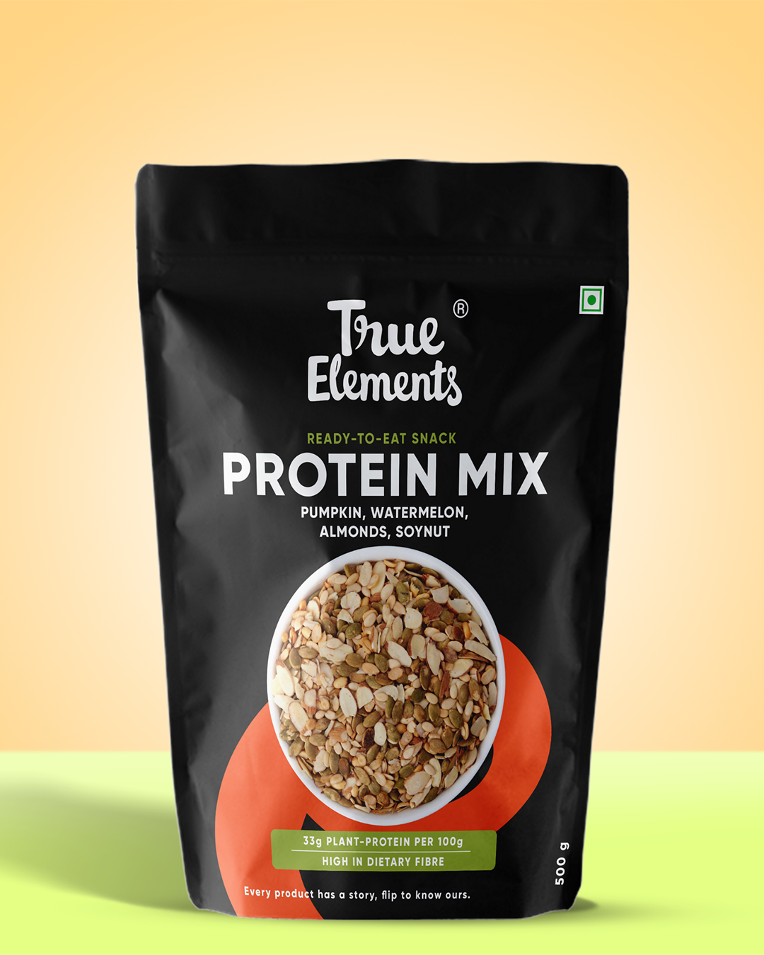Protein mix with pumpkin, watermelon, almonds & soy in 500g pouch.