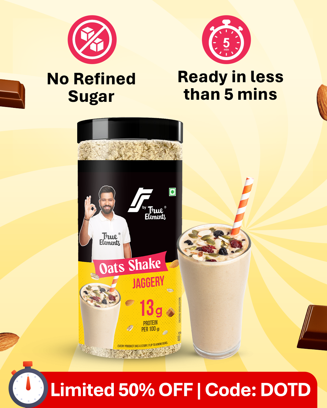 RS By True Elements Oats Shake Jaggery 400gm