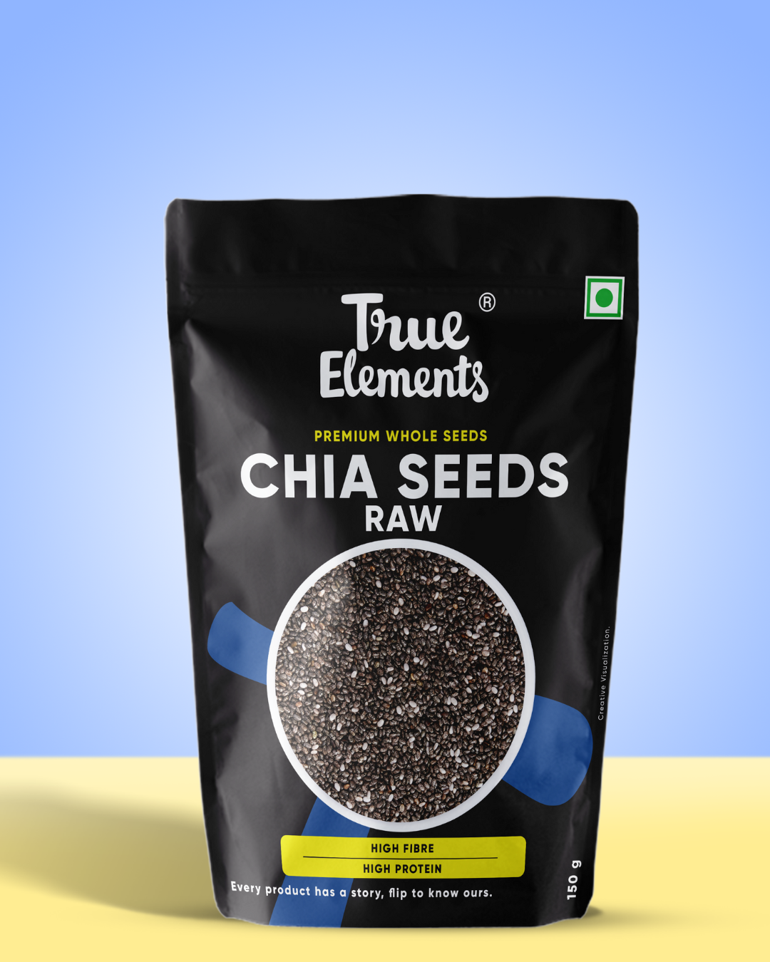 True elements raw chia seeds 150g pouch (Premium Whole Seeds)