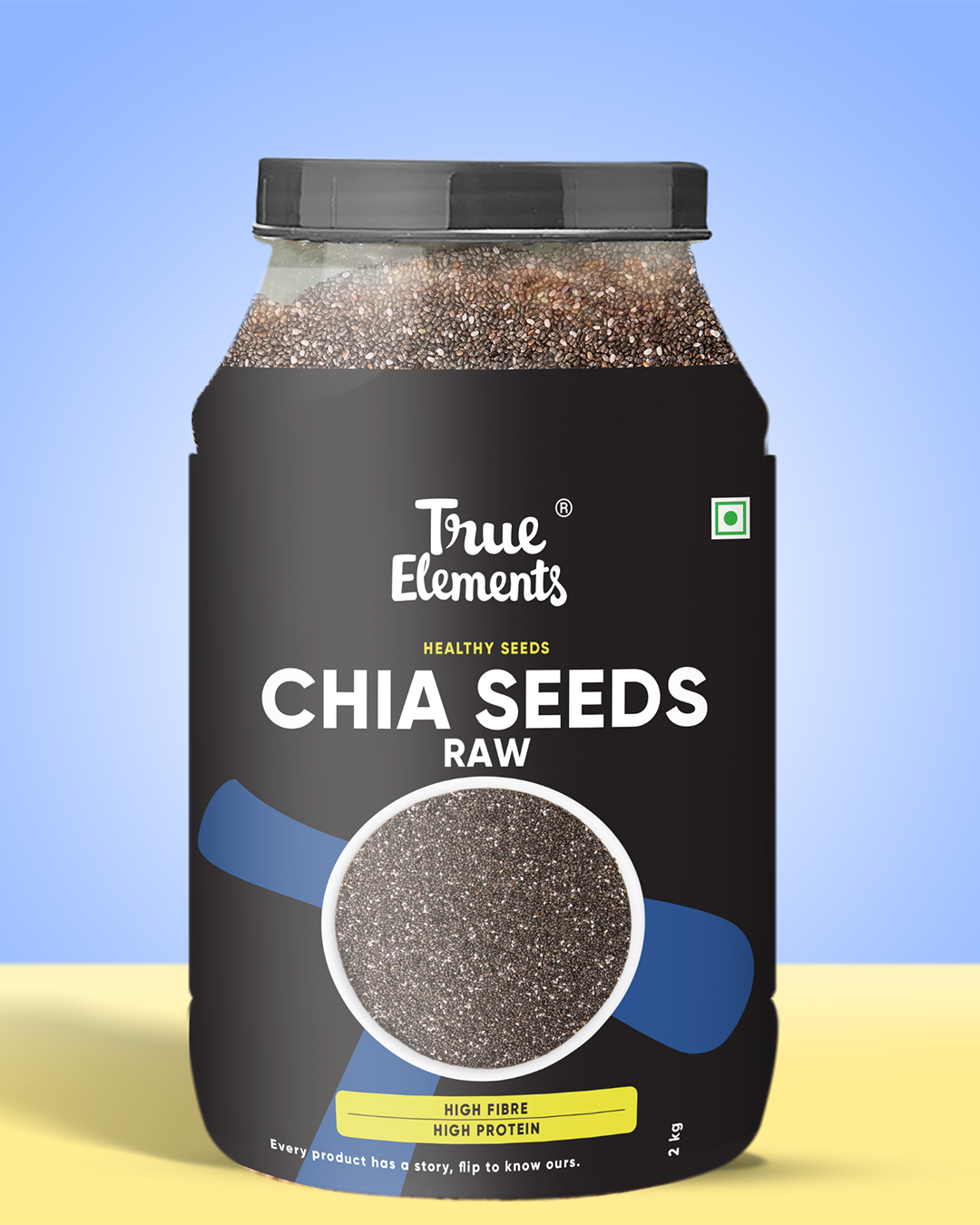 True elements raw chia seeds 2kg box (Premium Whole Seeds)