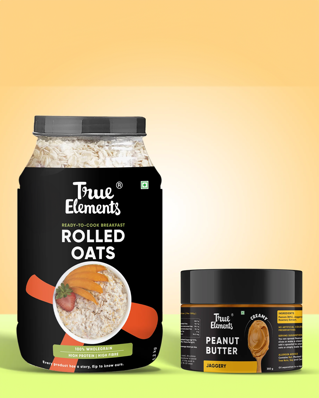 True elements Rolled oats kg and peanut butter jaggery 