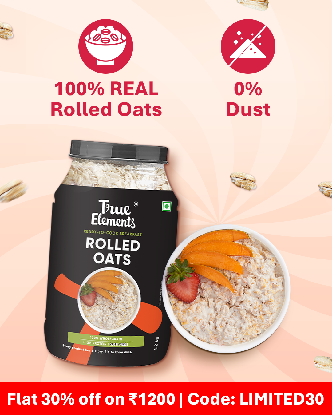 Rolled Oats  - Protein Rich Oats 1.2kg