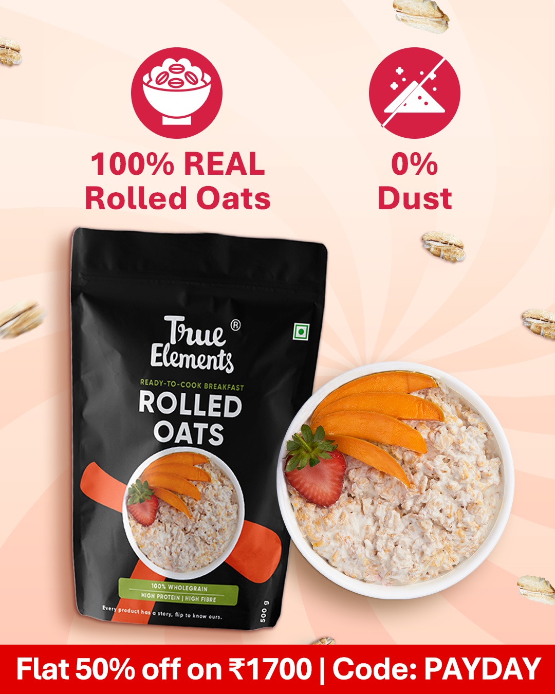 Rolled Oats - Protein Rich Oats (500g)