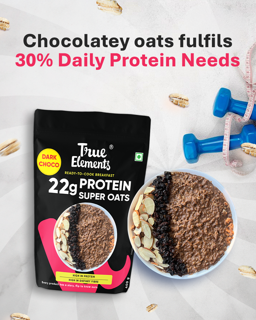 Super Oats Dark Chocolate 400gm