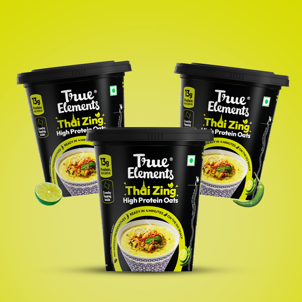 True Elements Thai Zing Protein Oats Pack of 3