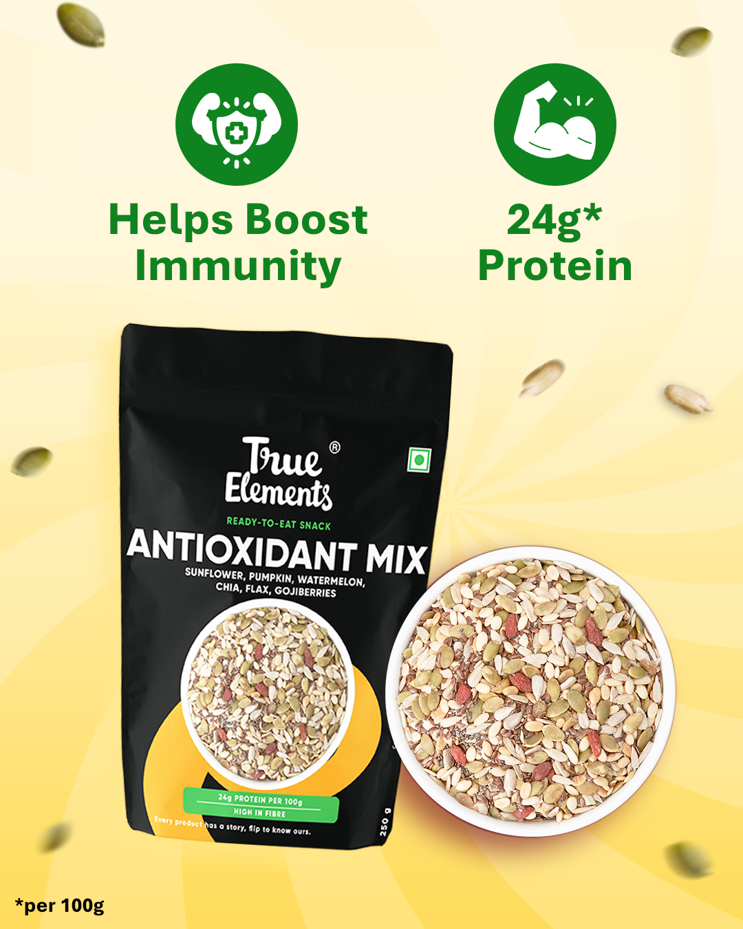 Antioxidant Seeds Mix (Contains 24.7g Protein)