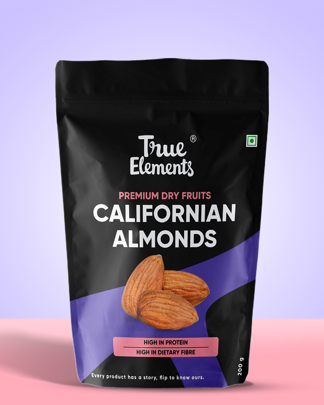 True Elements Californian almonds 200gm  Dry fruit